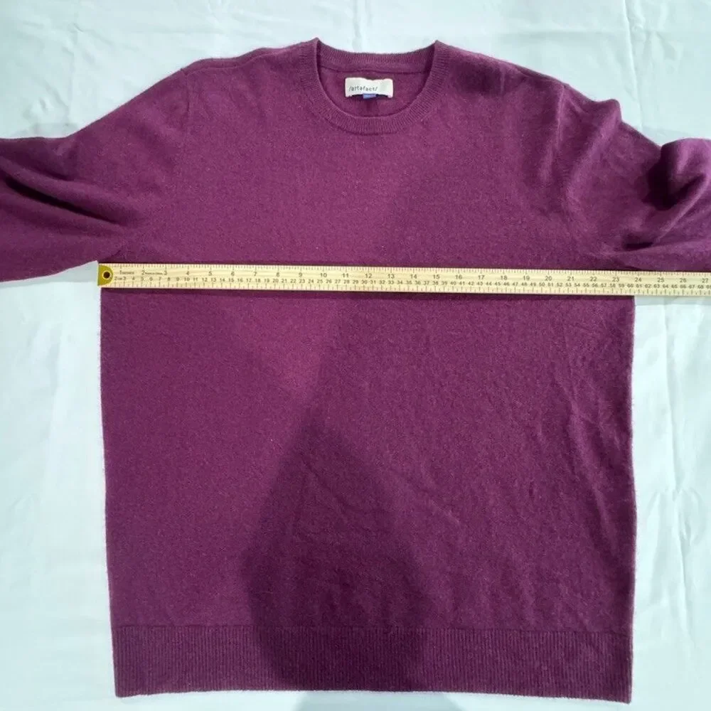 Artefact 100% Cashmere Crew Neck Sweater Burgundy Men’s XL
